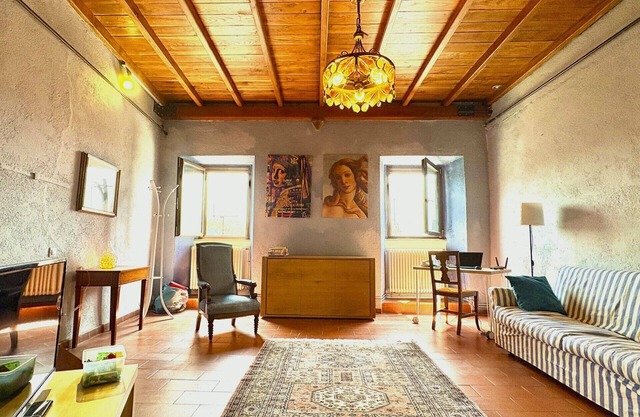 Old renovated medieval house with unique view