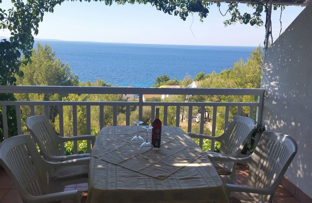 One bedroom apartment with balcony and sea view Ivan Dolac, Hvar (A-12644-b)