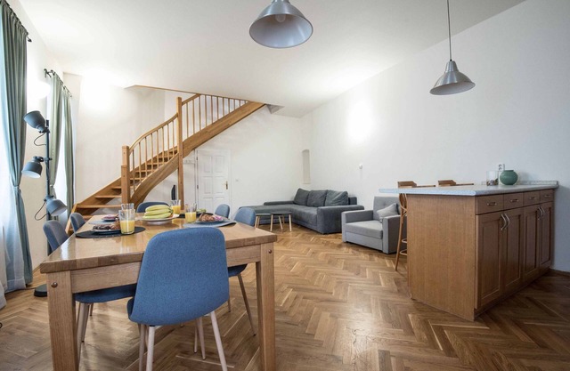 One bedroom duplex apartment in the first floor with spacious living room, bathroom and kitchen