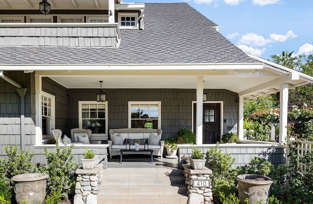 One block from the Rose Parade. Beautiful designer home.