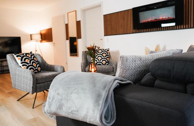 Paderborn-Oase mit Kamin-Balkon-Stilvolles Zuhause-Self Check-Parkplatz