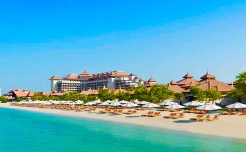 Palm Jumeirah, Studio, Fantastischer Meer-, Beach- und Skyline Blick, Strand