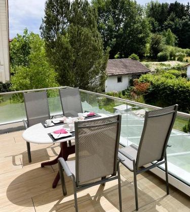 Panorama Apartment mit 2 Schlafzi im Allgäu mit Balkon