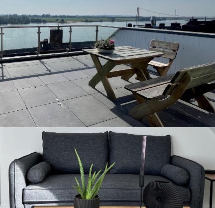 PANORAMA - Exklusives Apartment an der Promenade mit Dachterrasse & Rheinblick