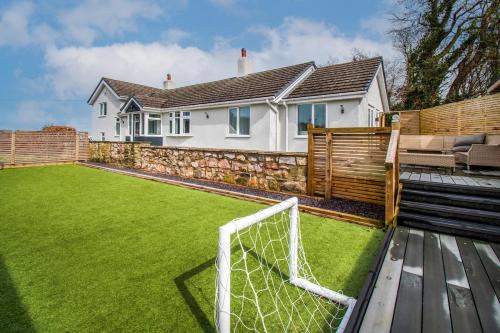 Pen y coed with hot tub and sauna surrounded by countryside views