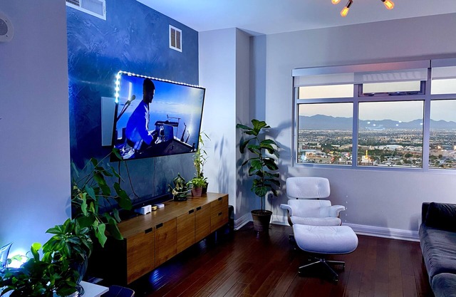 Penthouse One Bedroom Sonos Sound + Philips Hue Immersive Lighting