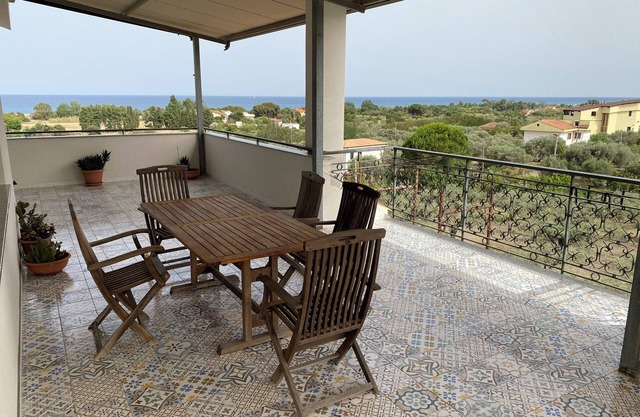 Penthouse with Panoramic Veranda immersed in Nature, a stone's throw from the Ionian Sea
