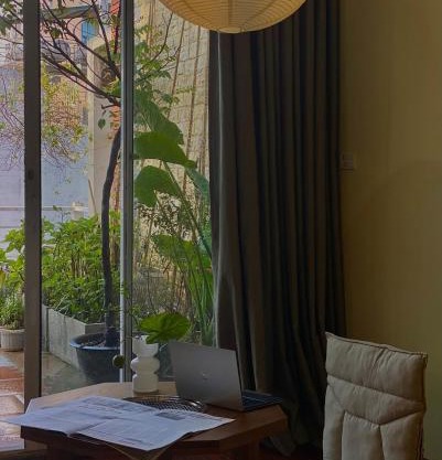 Pentstudio with garden