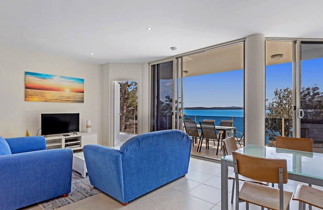 Perched above Dutchies Beach with views over the bay