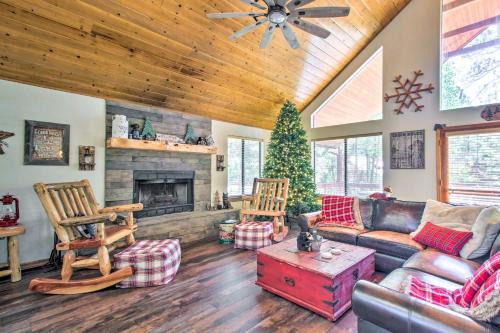 Pinetop Retreat with Fire Pit and Game Room!