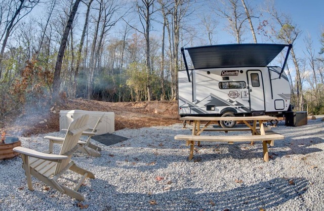 Pisgah Camper Hot Tub & Fire Pit