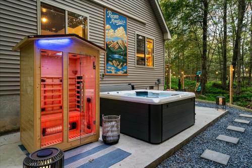 Pocono Lake Getaway Sauna Hot Tub Playground