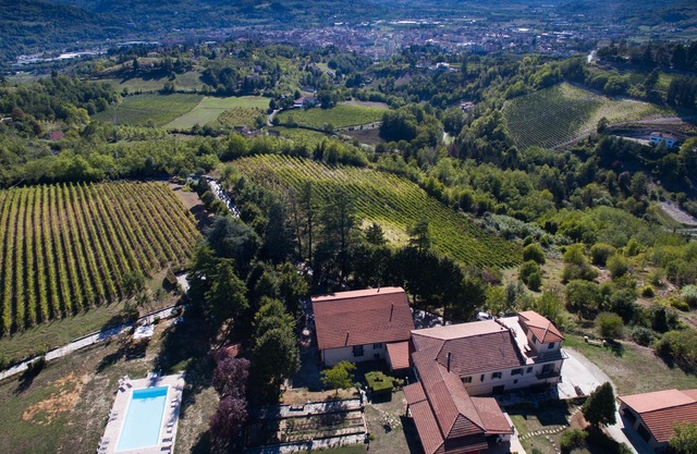 Podere Luciano villa with swimming pool and vineyards