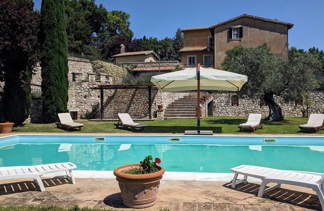 Pool and amazing views near Spoleto nestled in the Umbrian countryside.