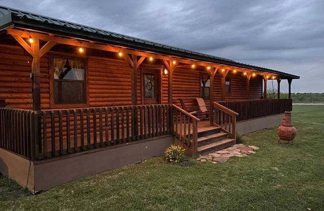 Private 165 Ac. Retreat with Lake Front Log Cabin
