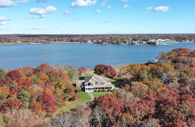 Private, 3-acre, waterfront escape w/pool, firepit, game rm & spectacular views