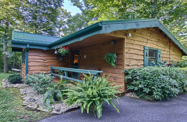 PRIVATE MOUNTAIN COUPLES GETAWAY. 16 MI TO ASHEVILLE. CREEK, HOT TUB, FIREPLACE