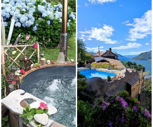Private Romantic Wellness Lake View Retreat- Whirlpool Hammam Spa e Piscina panoramica