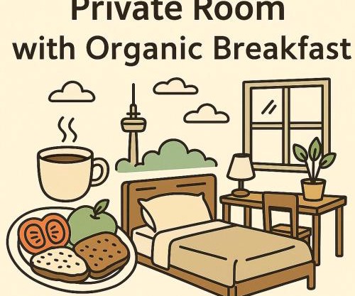 Private Room with Organic Breakfast near Hannover Messe