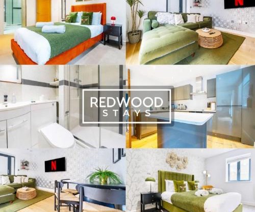 QUALITY SERVICED APARTMENTS IN CAMBERLEY TOWN CENTRE, FREE WiFi, PERFECT FOR BUSINESS STAYS, FAMILIES, RELOCATIONS, EXTENDED STAYS, AND EMERGENCY ACCOMMODATION by REDWOOD STAYS