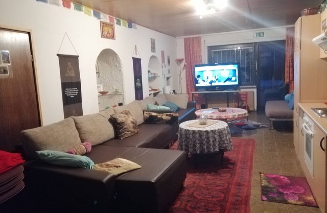 Quiet basement apartment courtyard sauna mini gym & table football
