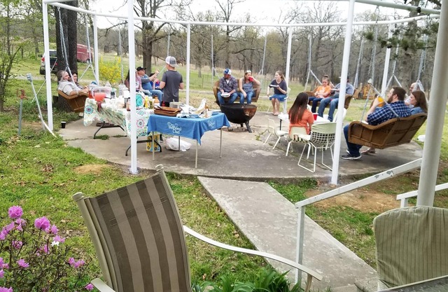 Quiet Country Get Away with big porches, swimming pool, and fishing pond.