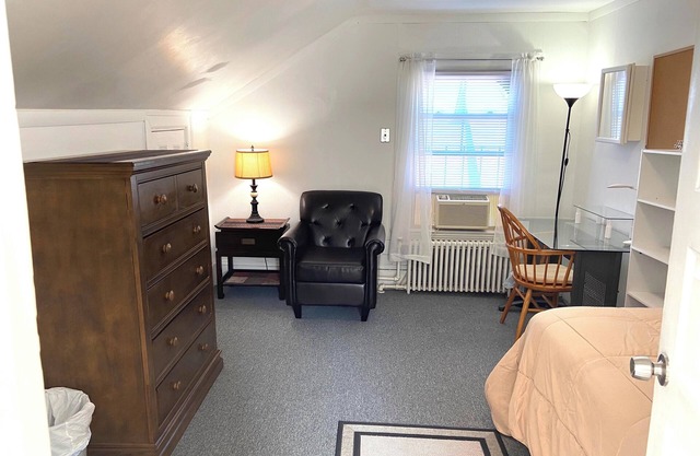 Quiet Room with AC & Private Half Bath