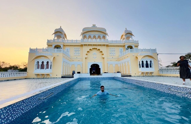 Rajputana Palace with Private Pool in Hyderabad by Homeyhuts