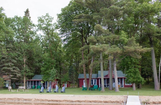 Red Half Log North Woods Encampment - Two Cabins!