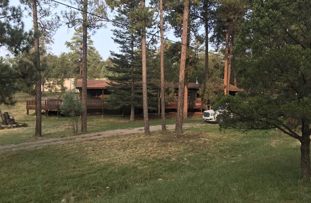 Relax and Unwind On The Huge Decks Under The Pine Trees!