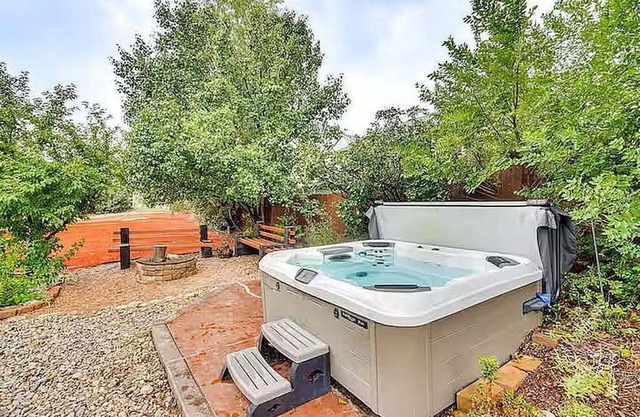 Relax at Fountain: Hot Tub Fun