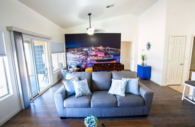 Relax in our 3-Bedroom Home, just a quick 15-min drive to Golden Nugget