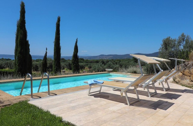 Renovated historic country house with outdoor pool and views of Lake Bolsena