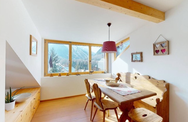 Renovated small loft furnished in alpine style perfect for couples or families.