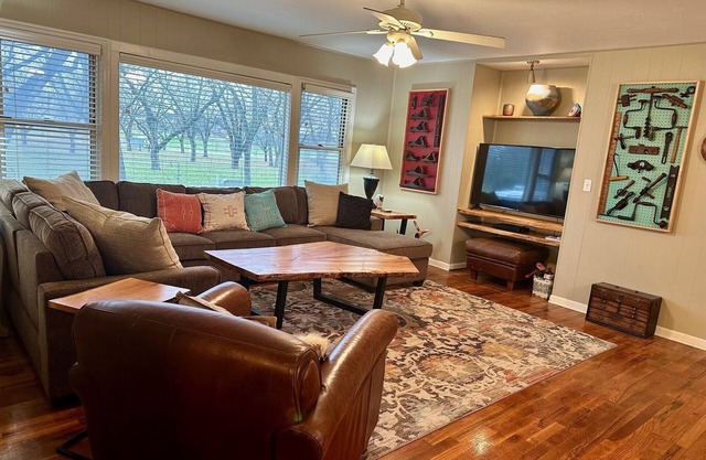 Rent entire family friendly country home with a handcrafted live edge furniture