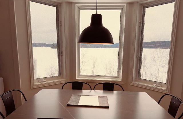 Rental of renovated cottages facing the lake with a magnificent terrace