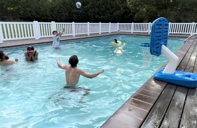 Resort Style backyard including professional PICKLEBALL COURT and HOT TUB.