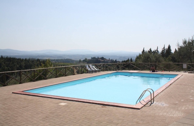 Restored farmhouse in heart of chianti with swimming pool and tennis court.