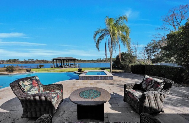 "River Sanctuary"-Pool Home on River frontage- 4000 sq. ft. Sleeps 8