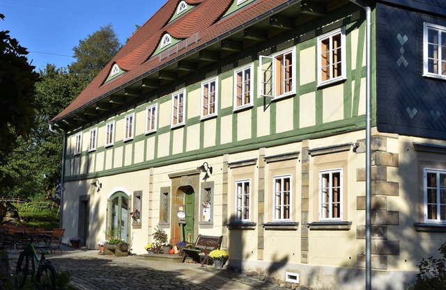 Romantic farm in the neighboring house on the Grünsteinhof in Upper Lusatia