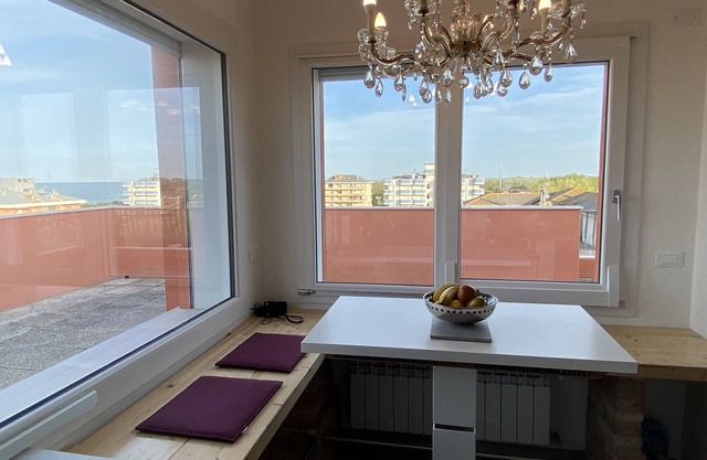 Roof terrace apartment on the beach with magnificent sea and all-round views #