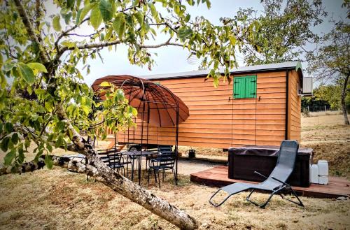 Roulotte climatisée avec SPA privatif