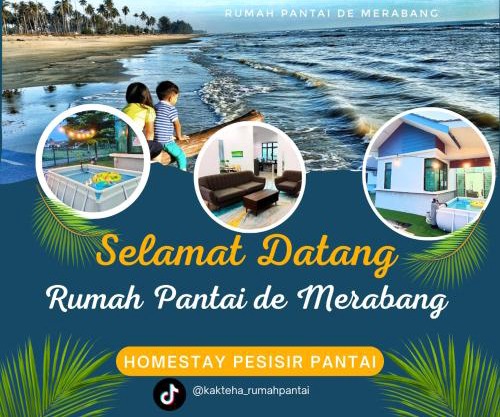 Rumah Pantai de Merabang (bungalow with pool)
