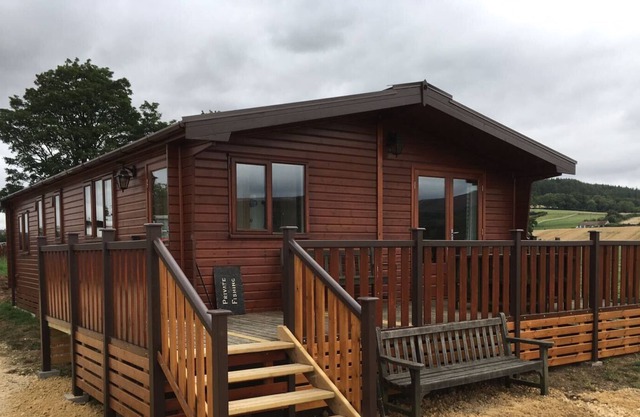 Rural Wooden Lodge next to working farm in North Yorkshire