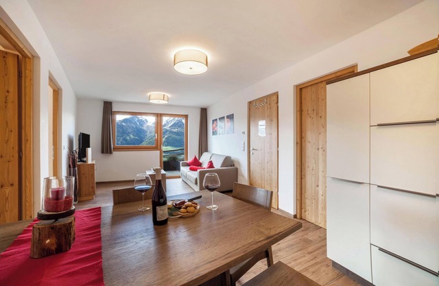 Rustic Apartment Vermoi on Mountain Farm with Terrace