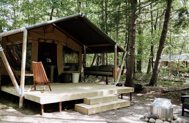 Safari Tent Site 11 | 1 King Bed | Woods View