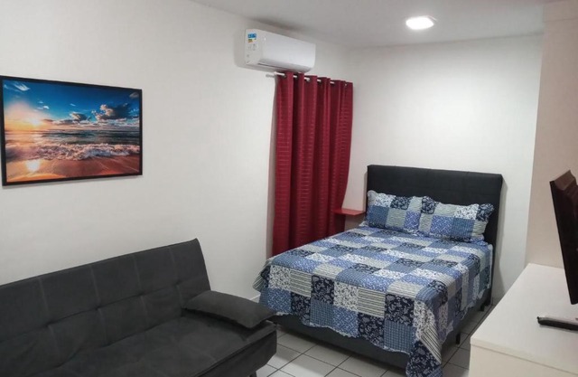 Sala living na Av da Praia.