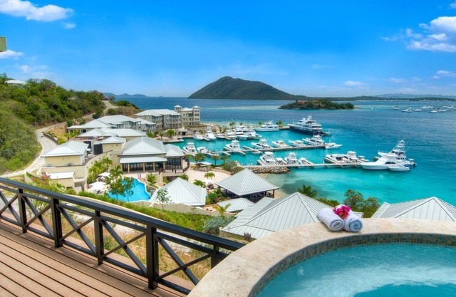 Scenic Ocean Haven Beside Marina, Calm Harbor and Island Dock Walks