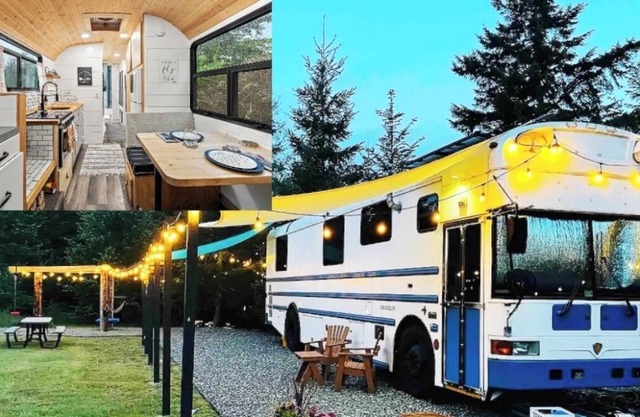 School Bus Olympic Peninsula PNW Adventure