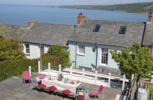 Sea Captain's Town House in New Quay with sea views, sleeps 9, dog friendly